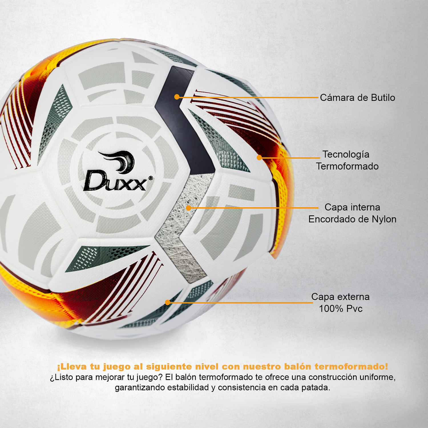 Balón Fútbol Duxx Termoformado #5 Todo Terreno