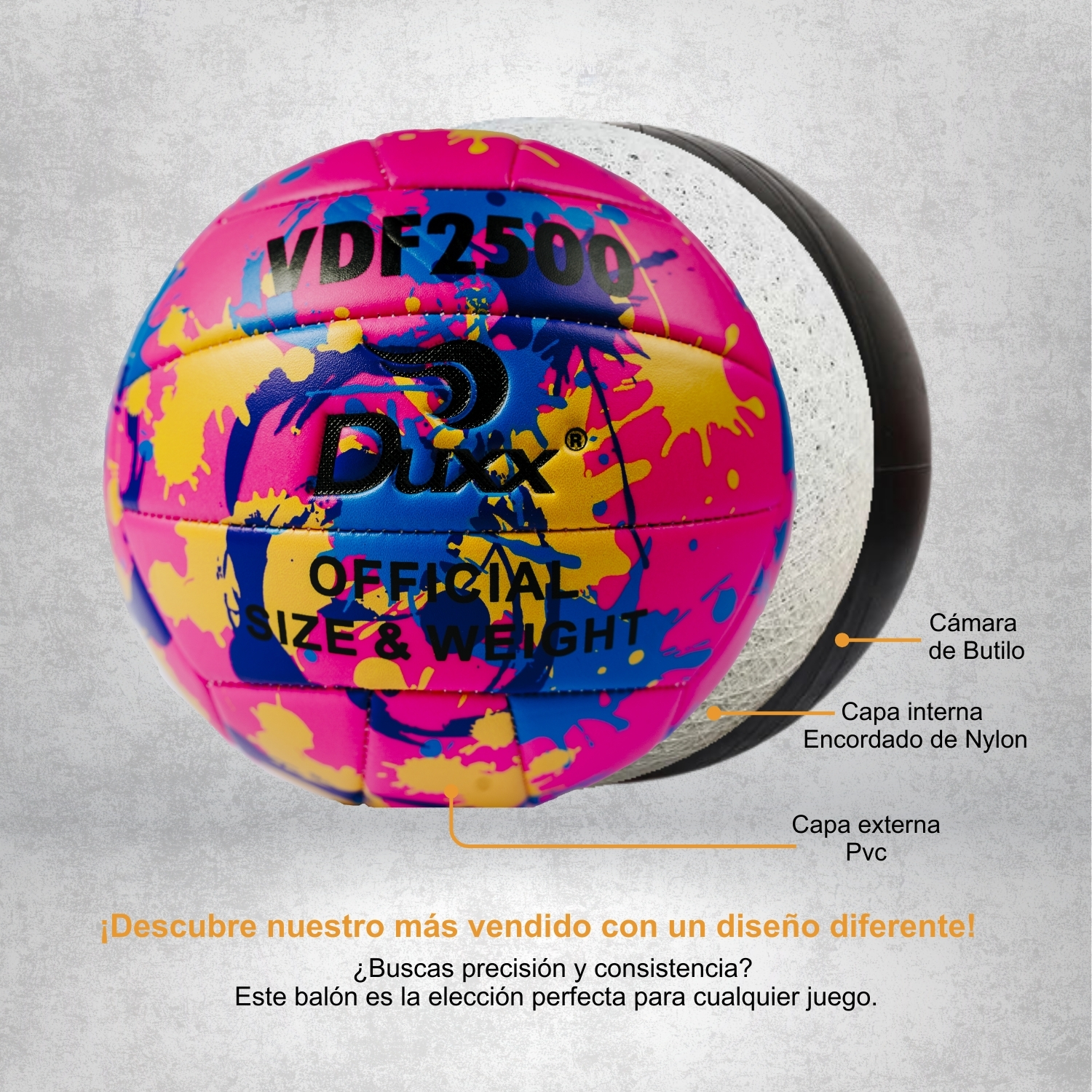 Duxx Balón Volley Ball Pvc Vdf2500 #5