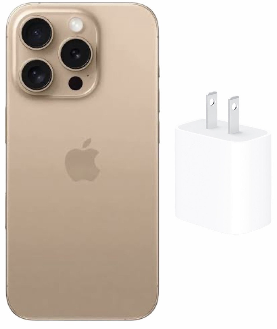 Apple iPhone 16 Pro Dorado 256GB reacondicionado + Cubo carga rápida. 