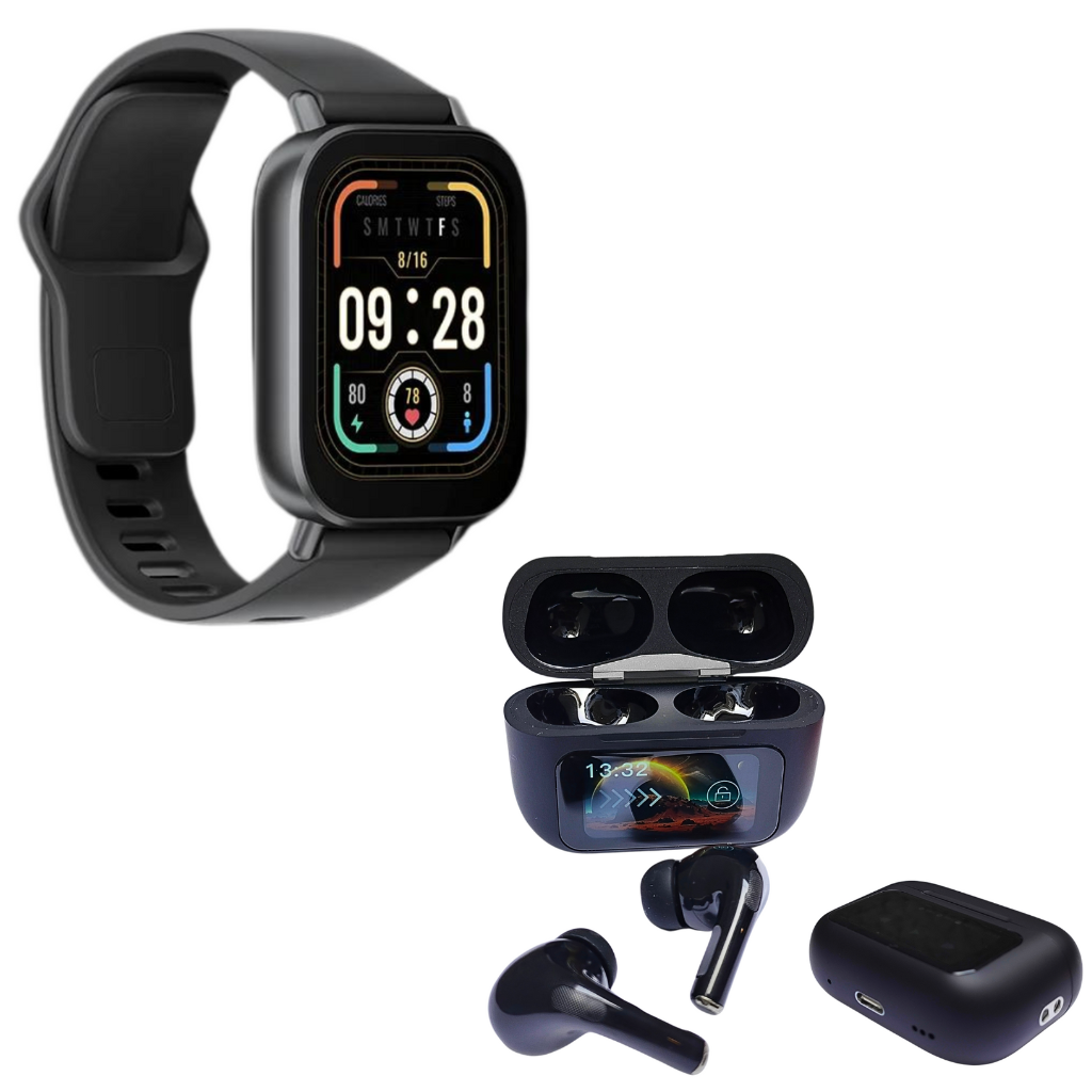 Combo de Redmi Watch 5 Active con Audífonos con Pantalla Táctil Elibom Beats Flyer