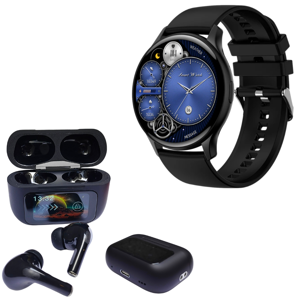 Combo de Smartwatch G-Tide R5 con Audífonos con pantalla táctil Elibom Beats Flyer