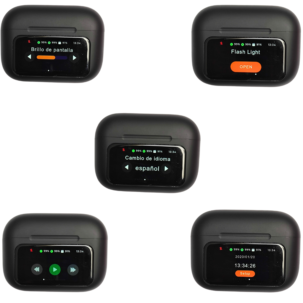 Combo de Smartwatch G-Tide S5 Pro con Audífonos con pantalla táctil Elibom Beats Flyer