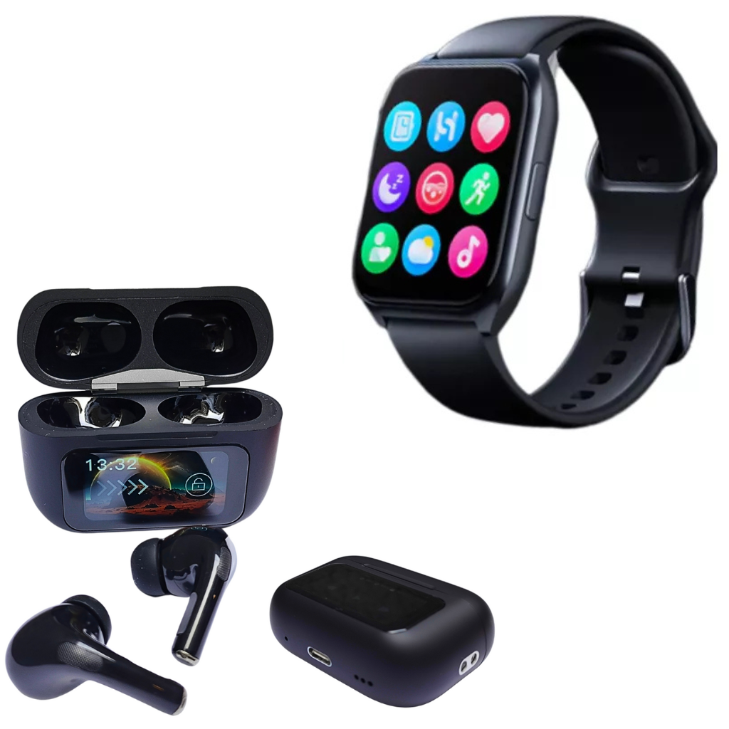Combo de Smartwatch Filwans GTS Mini con Audífonos con pantalla táctil Elibom Beats Flyer
