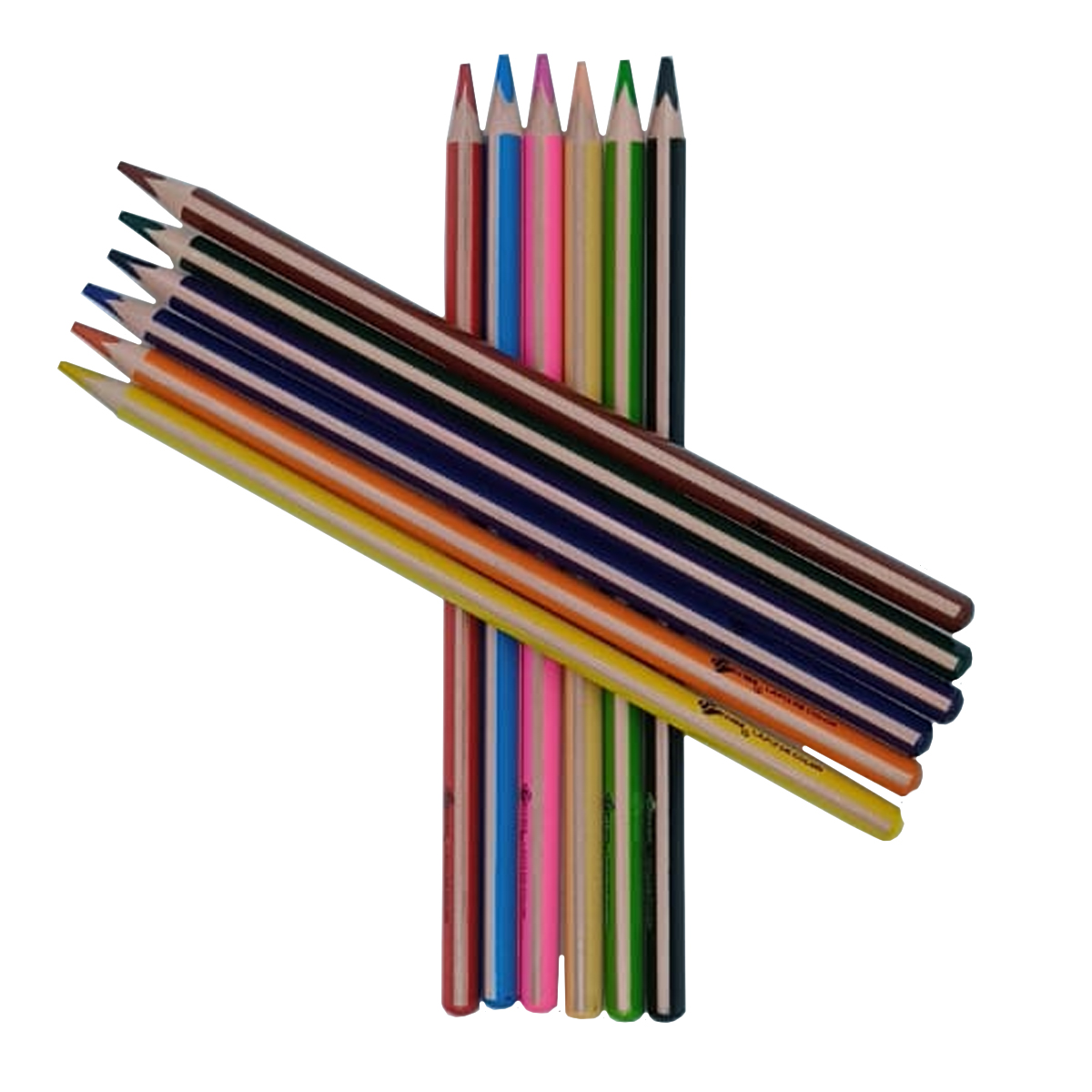12 Piezas Lapices Triangulares De Colores Intensos