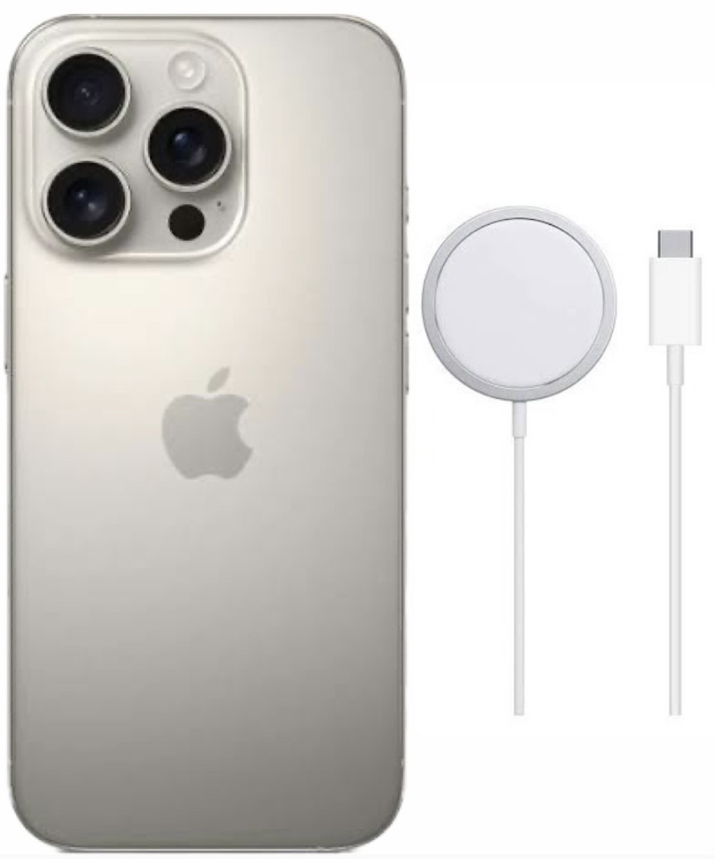 Apple iPhone 16 Pro Natural Titanium 256 Almacenamiento, Nuevo, mas Cargador Inalámbrico