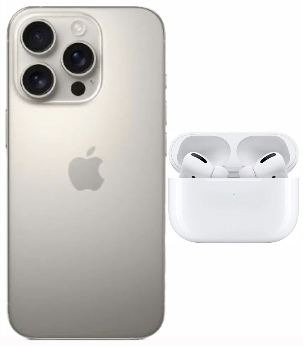 Apple iPhone 16 Pro Natural Titanium 256 Almacenamiento, Nuevo, mas Audífonos Inalámbricos