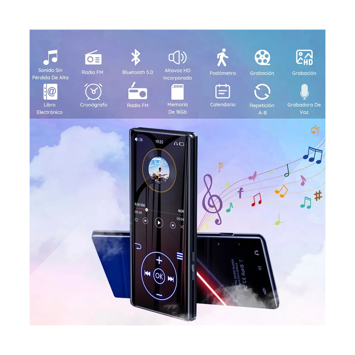 Reproductor Mp3 Bluetooth 5.0