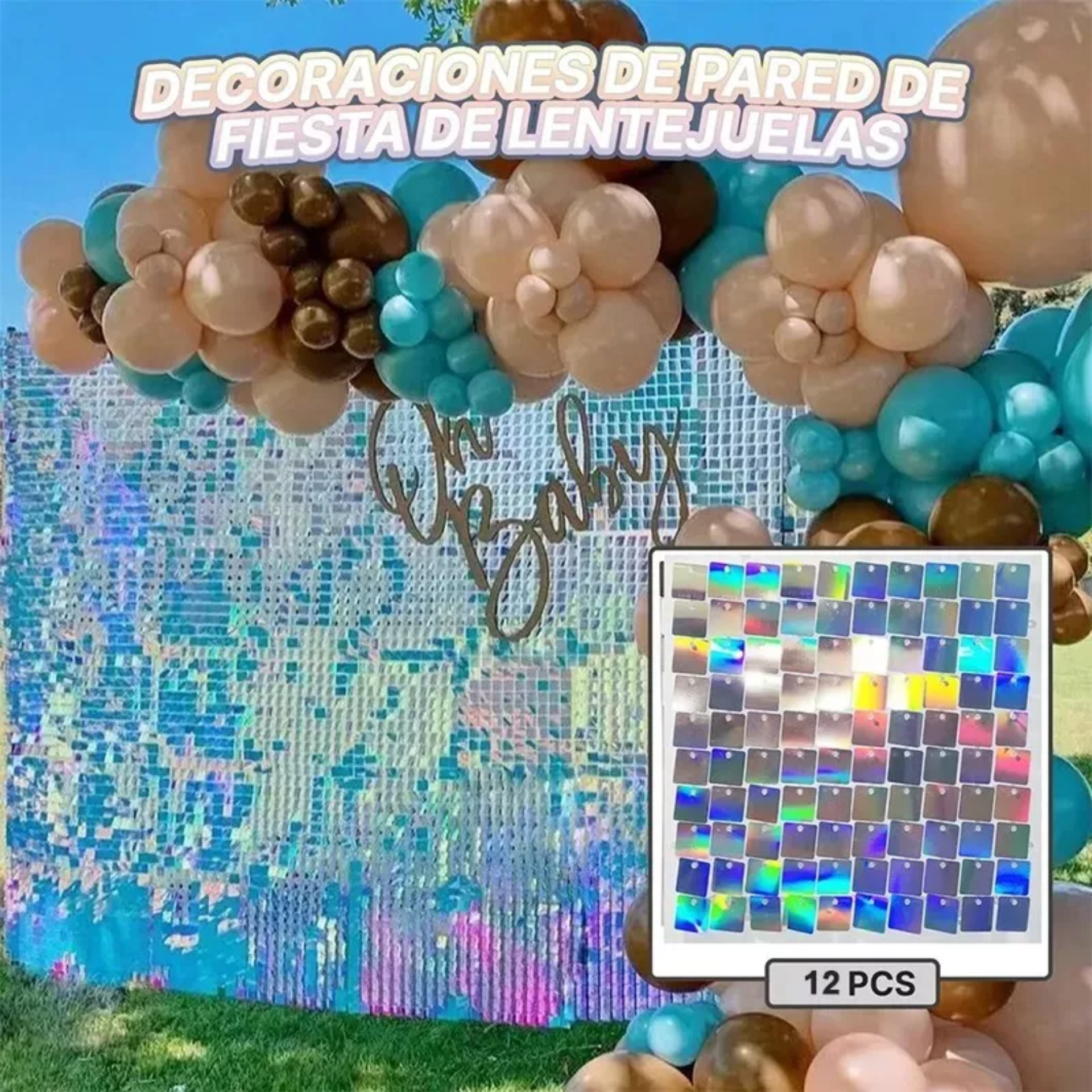 Panel Decorativo, 30 Unidades, 4d Fiesta Shimmer, Lentejuela