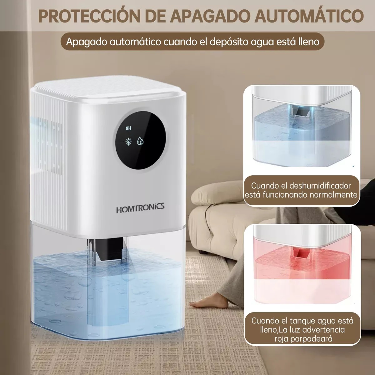 Deshumidificadores Domesticos Electrico 1700ml Led