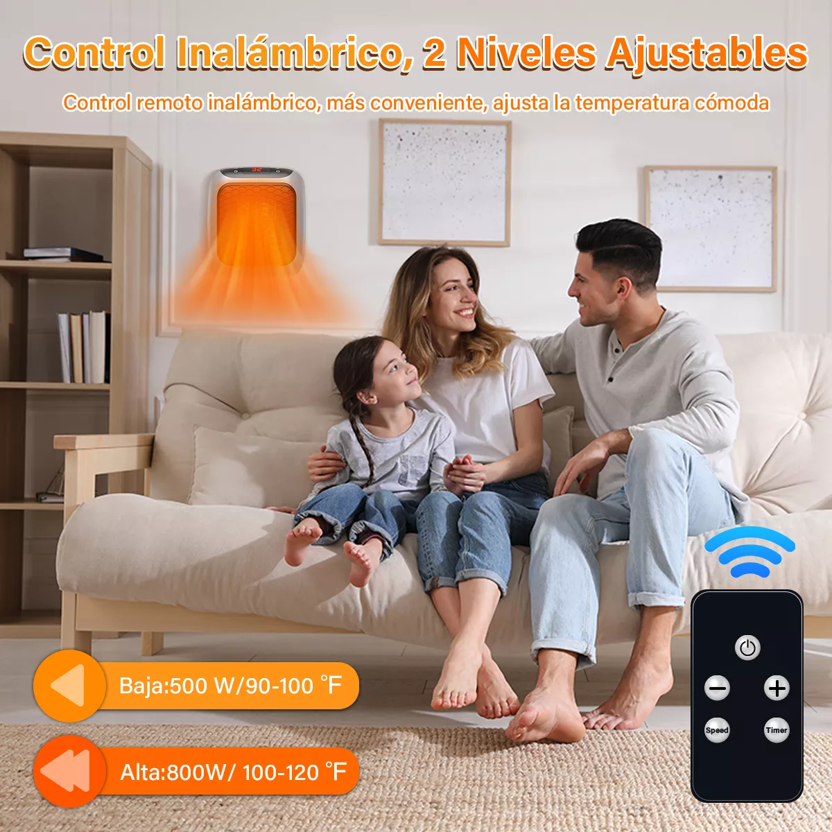 Mini Calefactor Eléctrico De Aire Calentador Portatil 800w