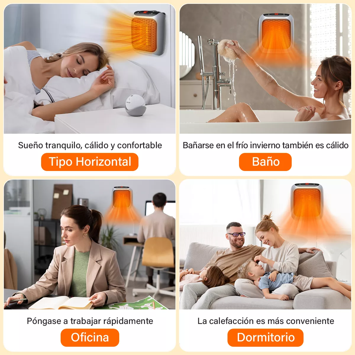 Mini Calefactor Eléctrico De Aire Calentador Portatil 800w