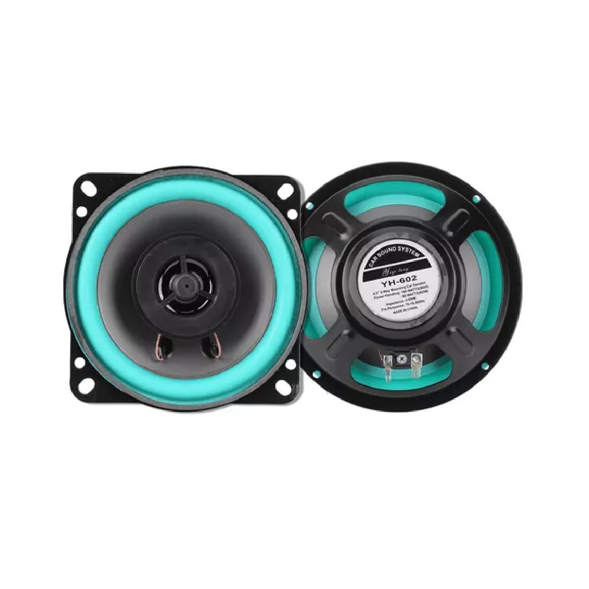 Bocinas Coaxiales Audio 4inch 2 Vías Para Carro Auto 2pcs Color Negro