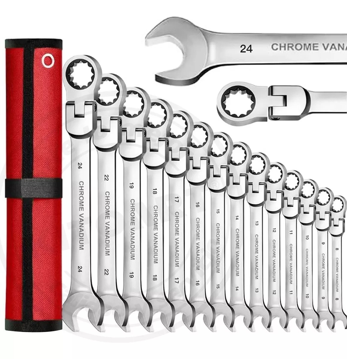 Kit De Llaves De Matraca Mecánicas 8-24 Mm 14 Piezas