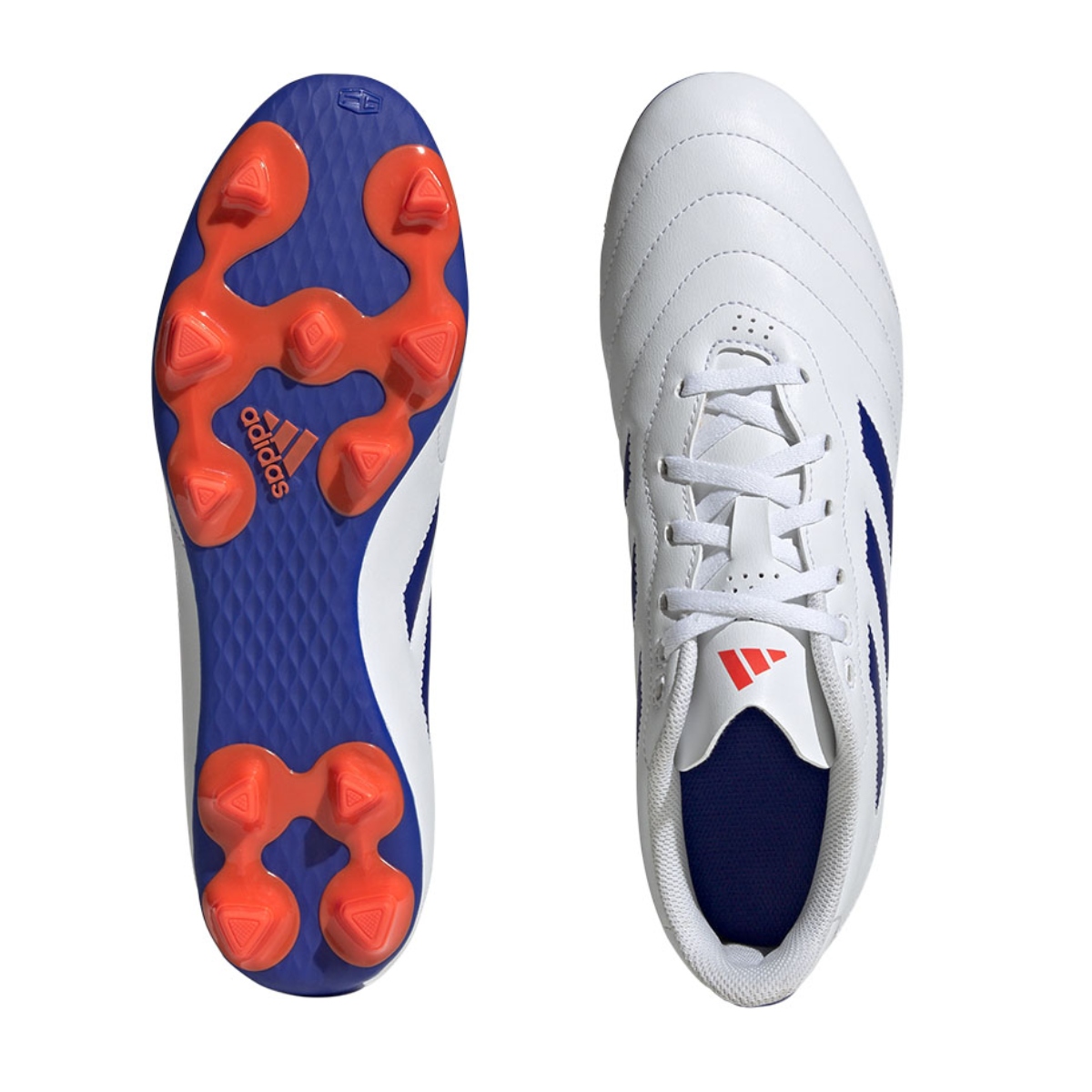 Tenis Adidas de Futbol Goletto VII FG Blanco-Azul de Hombre IH8298