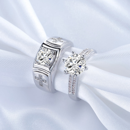 2 Anillos De Pareja Compromiso Promesa Ajustable Plata 925