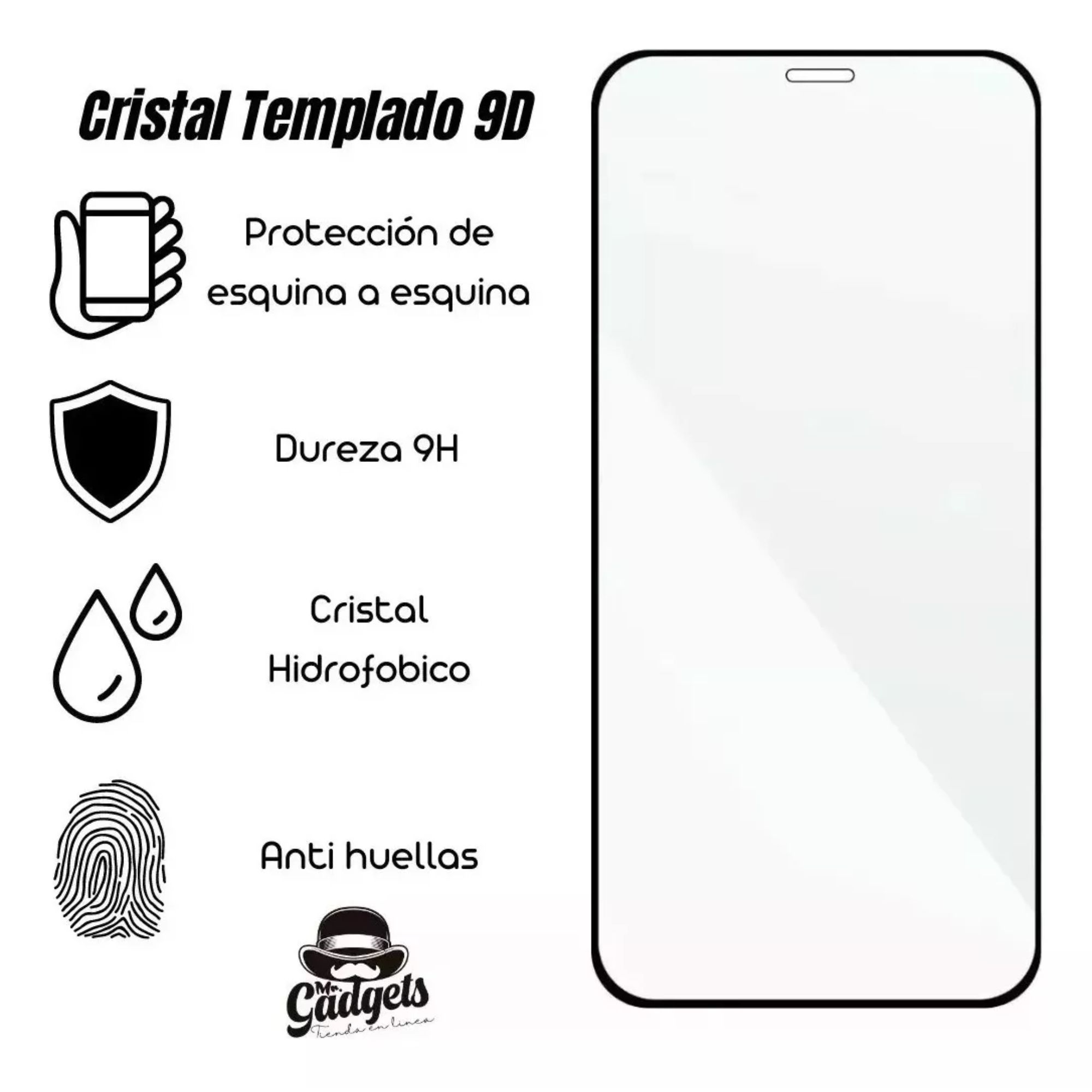 Mica Pantalla Cristal Templado 9d Mayoreo 10 Pcs Para Iphone 16