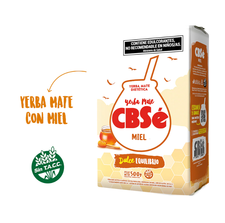 Yerba Mate CBSé Miel 500 g.