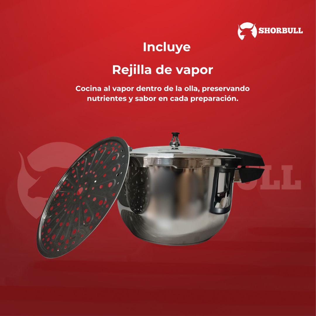Olla Express 14 Litros Acero Inoxidable Shorbull
