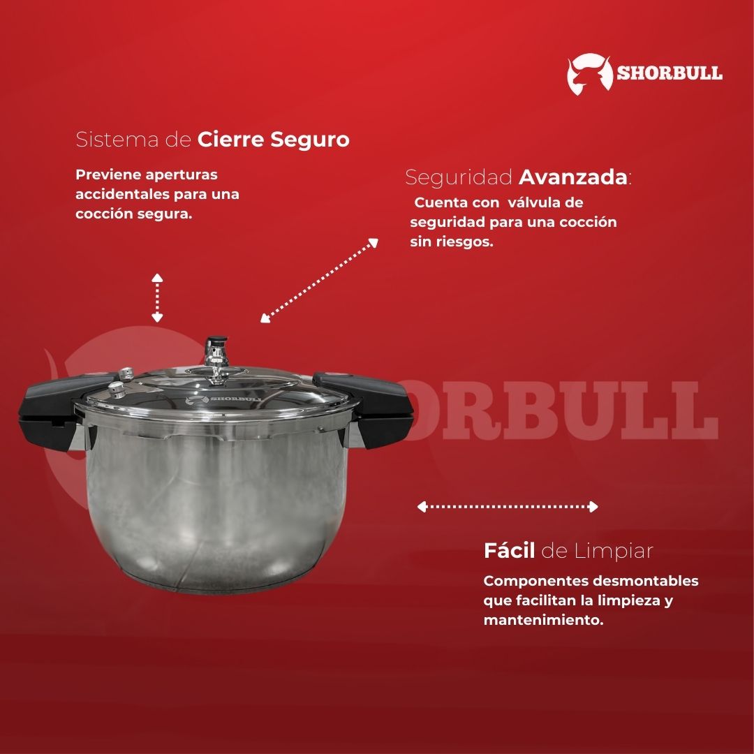 Olla Express 14 Litros Acero Inoxidable Shorbull