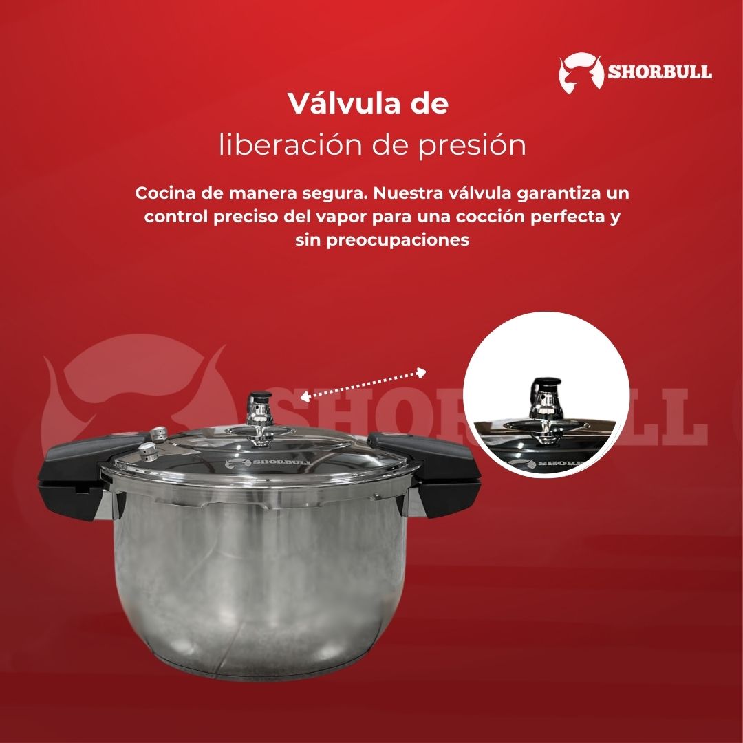Olla Express 14 Litros Acero Inoxidable Shorbull