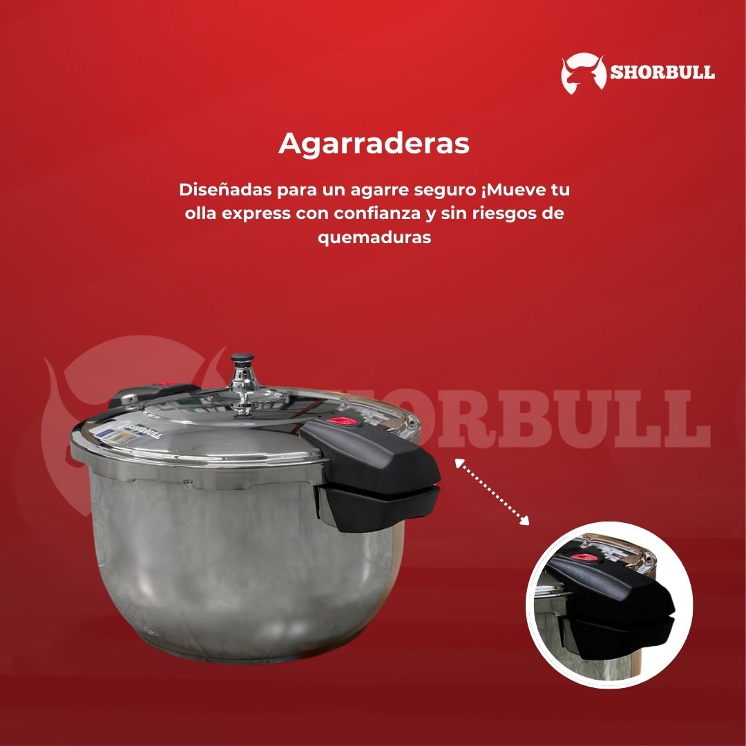 Olla Express 14 Litros Acero Inoxidable Shorbull