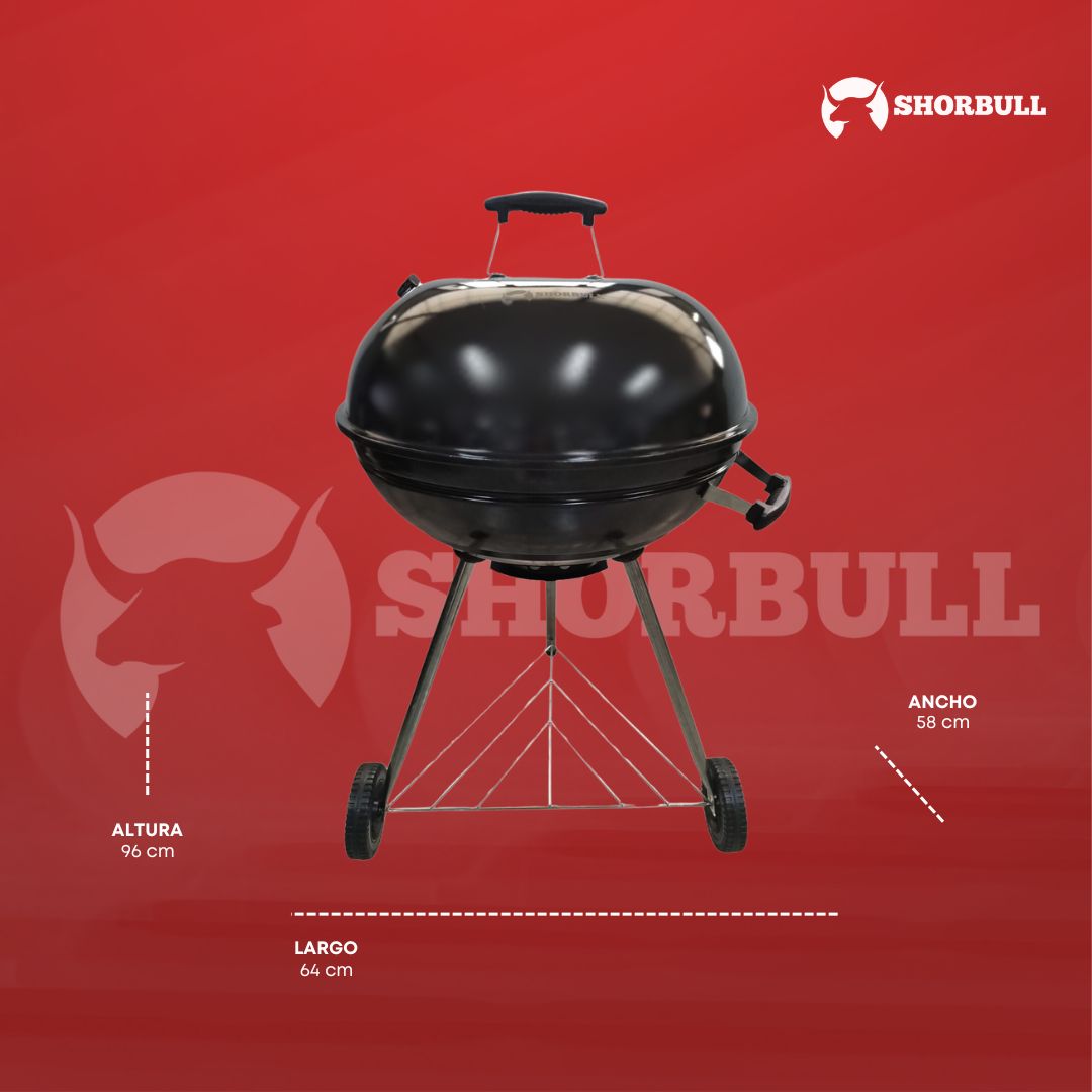 Asador Redondo 22 inch Shorbull Rejilla Acero Inoxidable Cocción Uniforme BBQ GRILL 