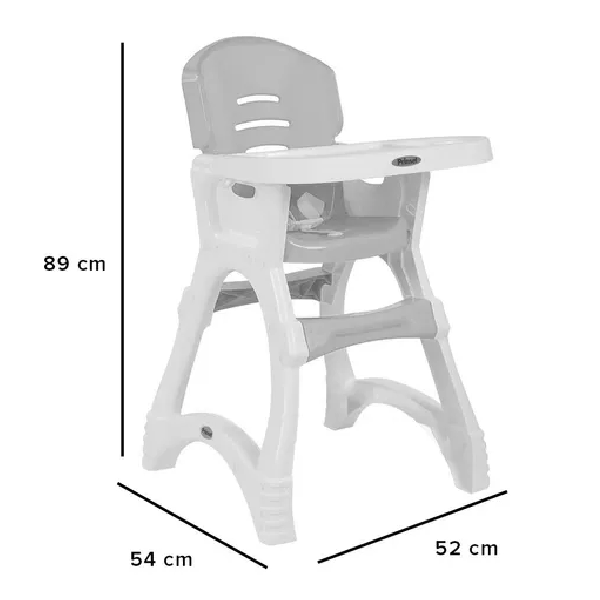 Silla Alta Periquera Prinsel Dinner Rosa Blanca
