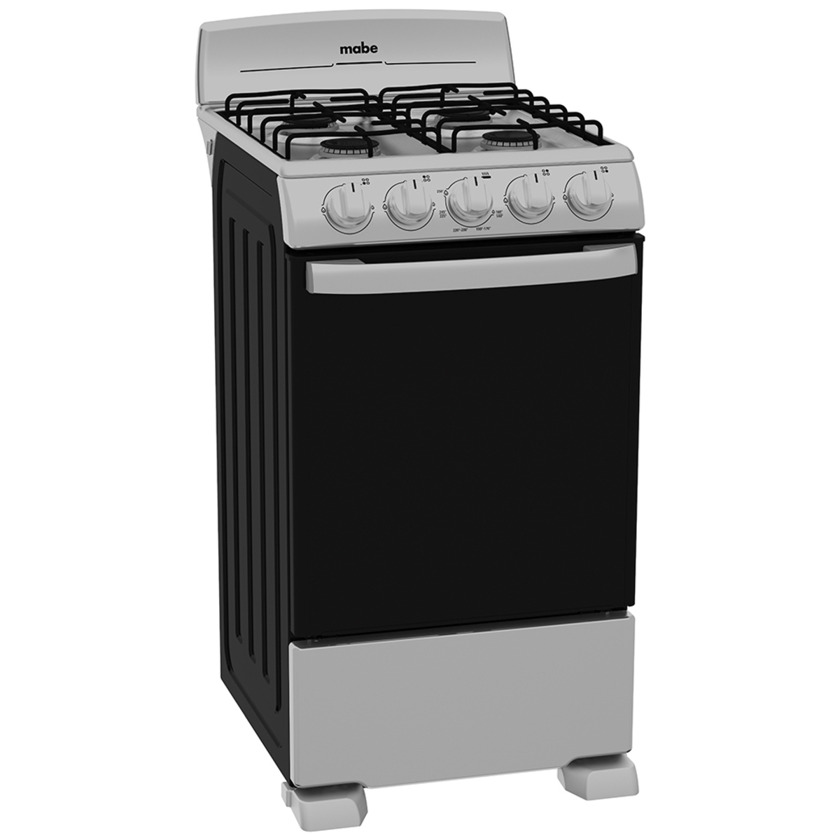 Estufa de Piso Mabe EM5033BAIS1 50CM 4 Quemadores Plata Mercury END/ORTY