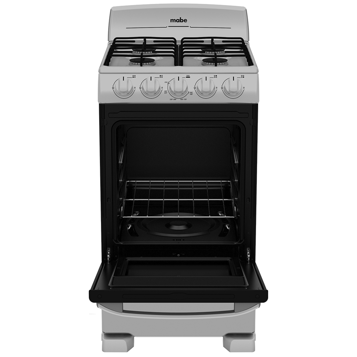 Estufa de Piso Mabe EM5033BAIS1 50CM 4 Quemadores Plata Mercury END/ORTY