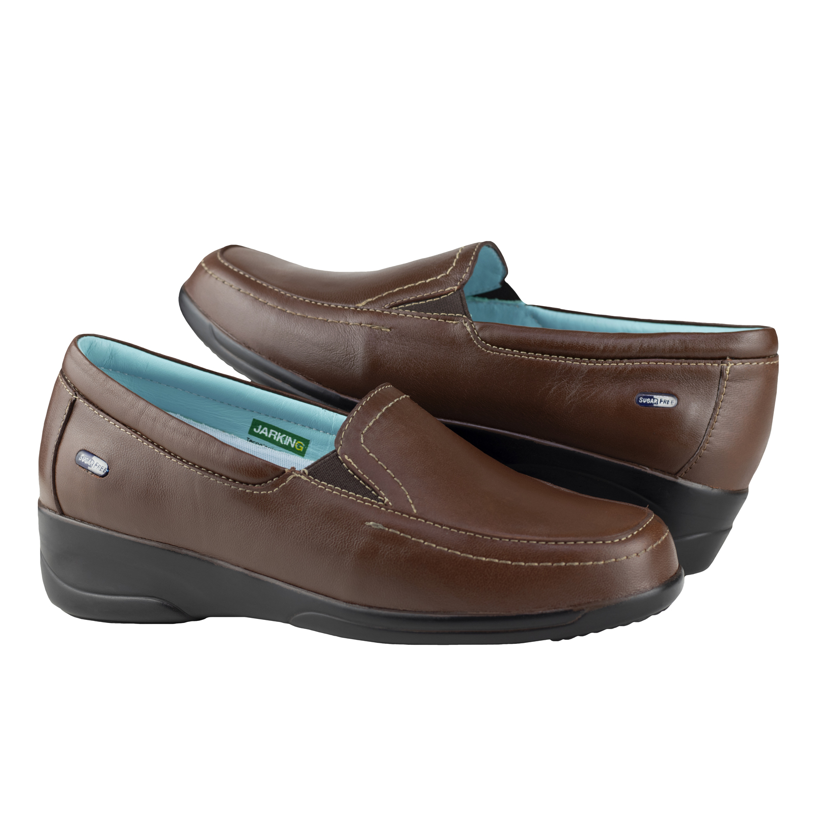 Mocasines Confort Piel De Borrego Jarking Mujer 704 Café