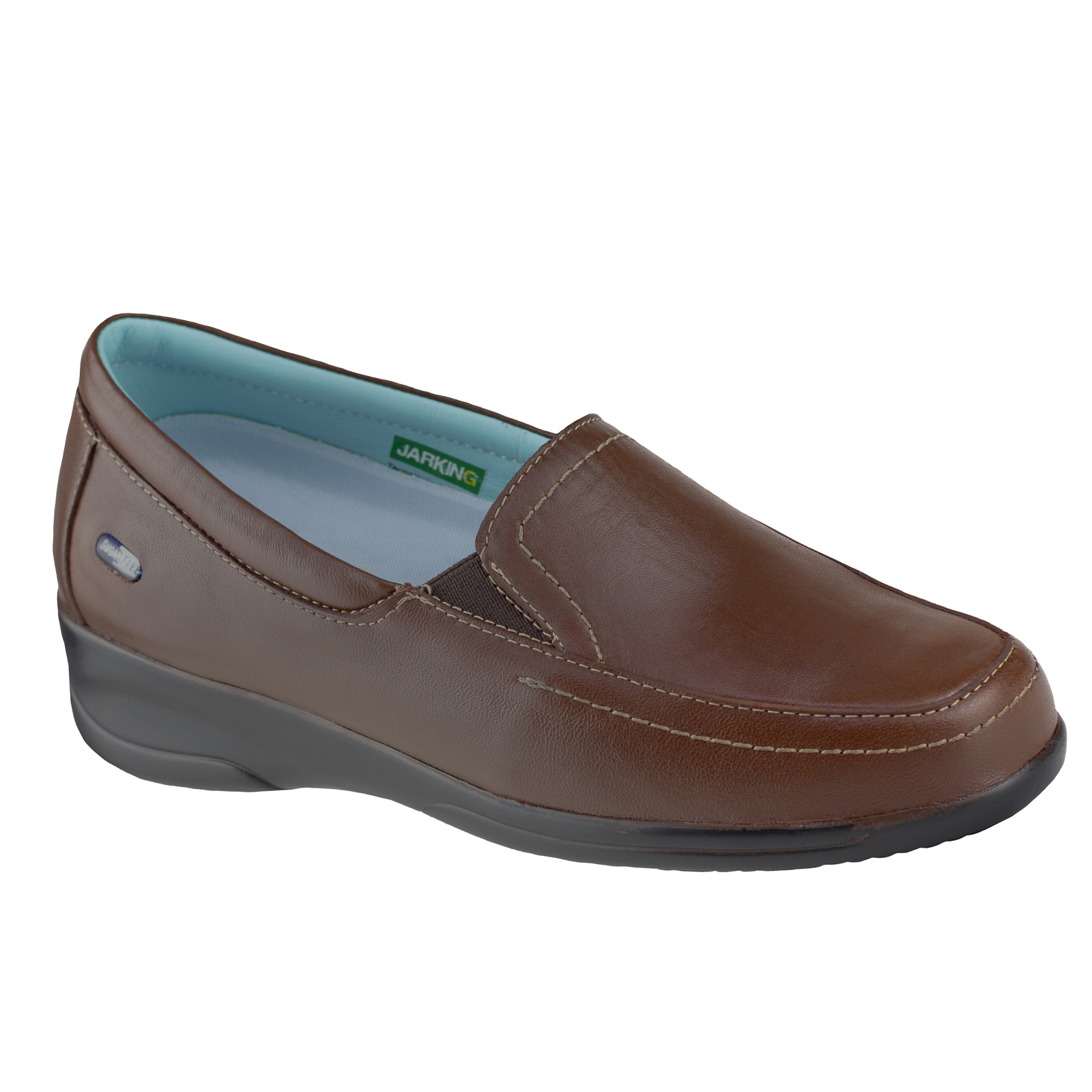Mocasines Confort Piel De Borrego Jarking Mujer 704 Café