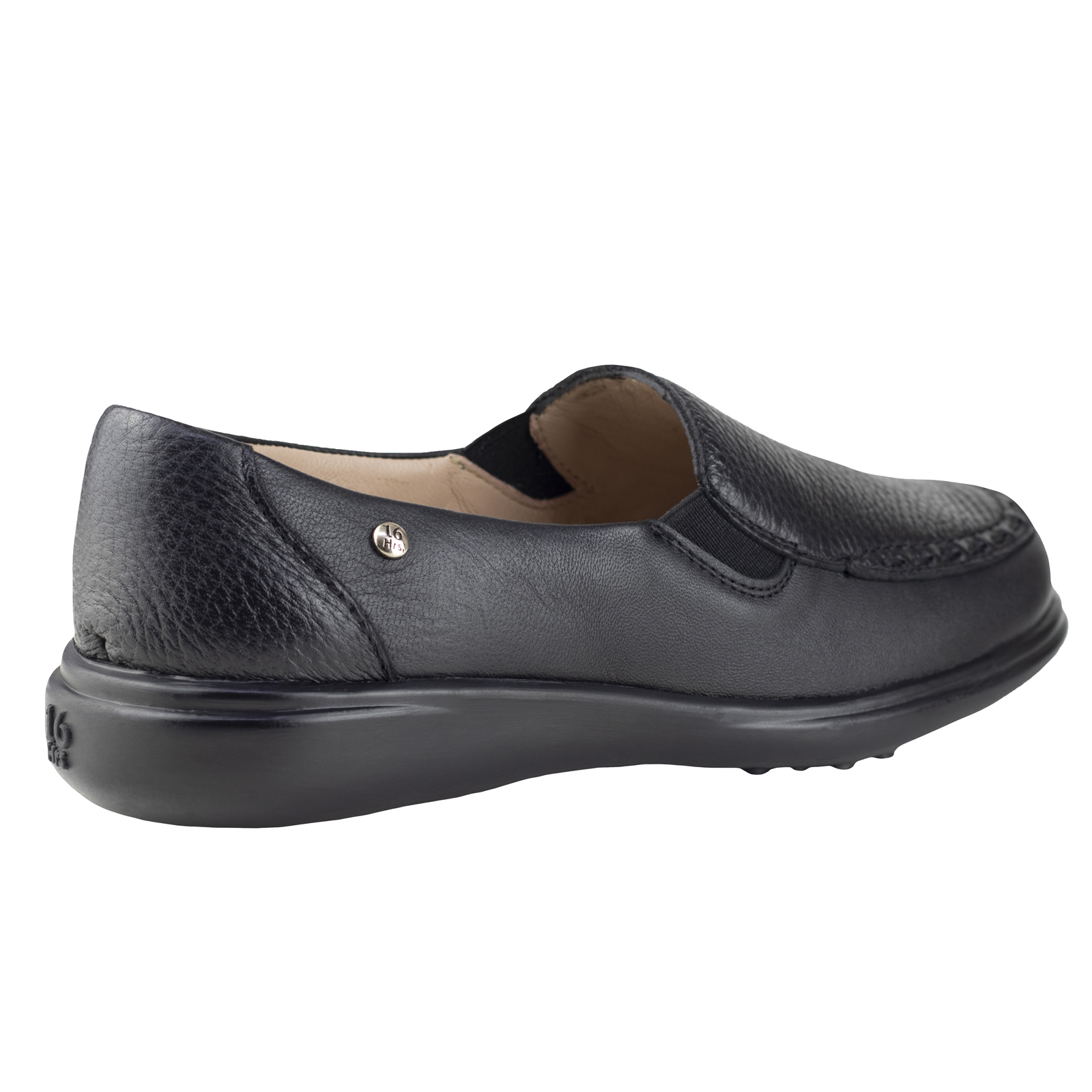 Mocasin Negro Para Mujer Jarking 510 Piel De Venado Elegante