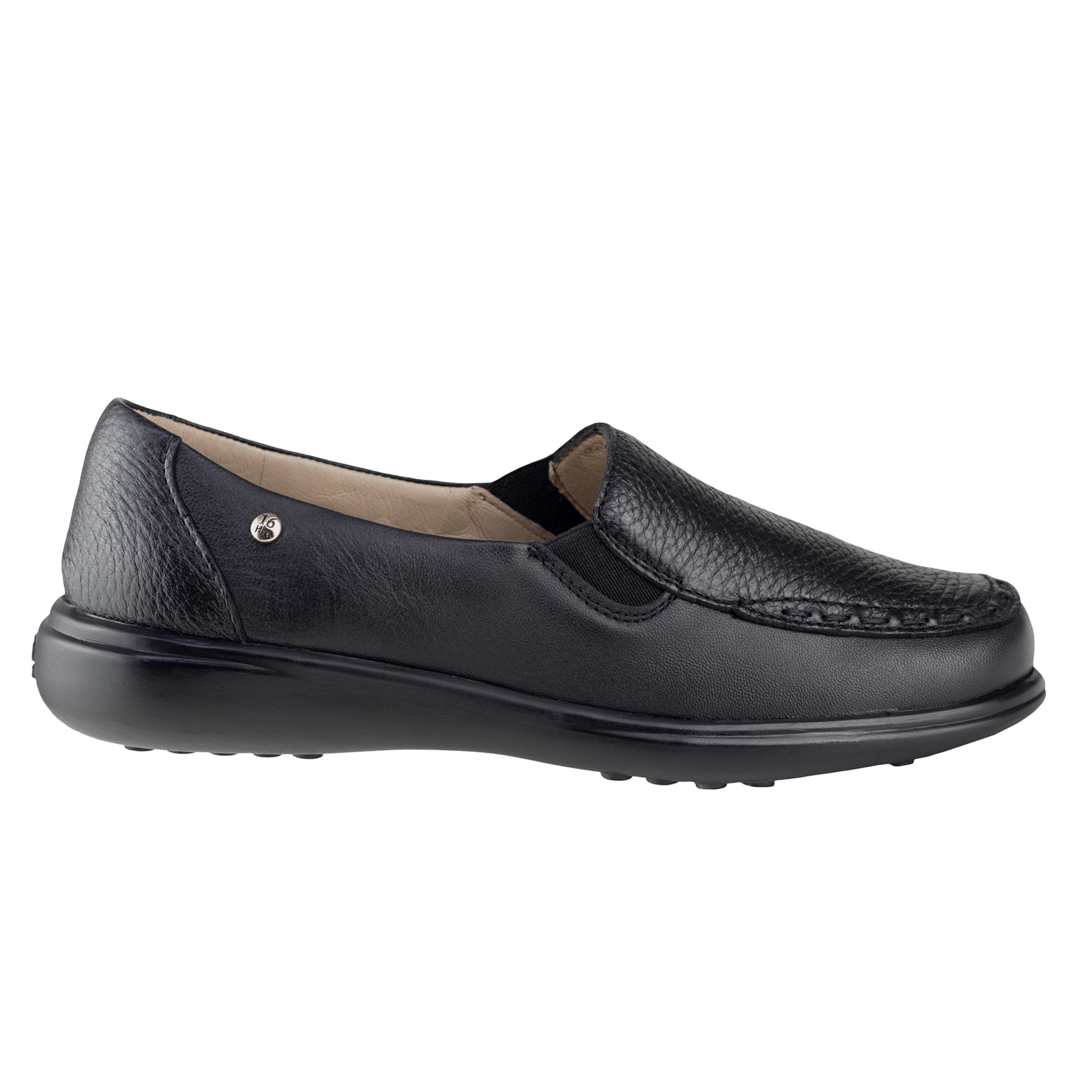Mocasin Negro Para Mujer Jarking 510 Piel De Venado Elegante