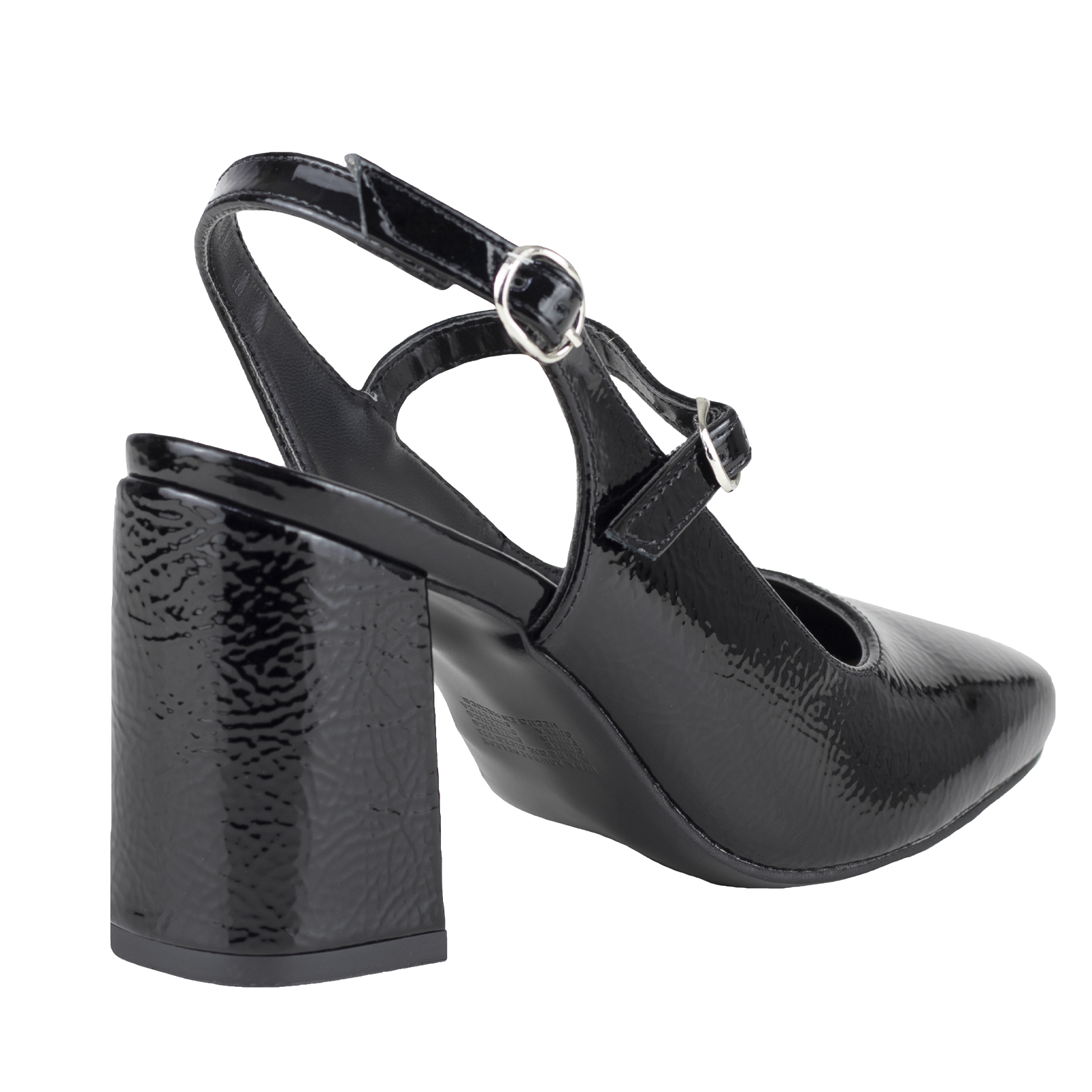 Zapato De Tacon Alto Negro Charol Para Mujer Lady Paulina 37402 +9CM