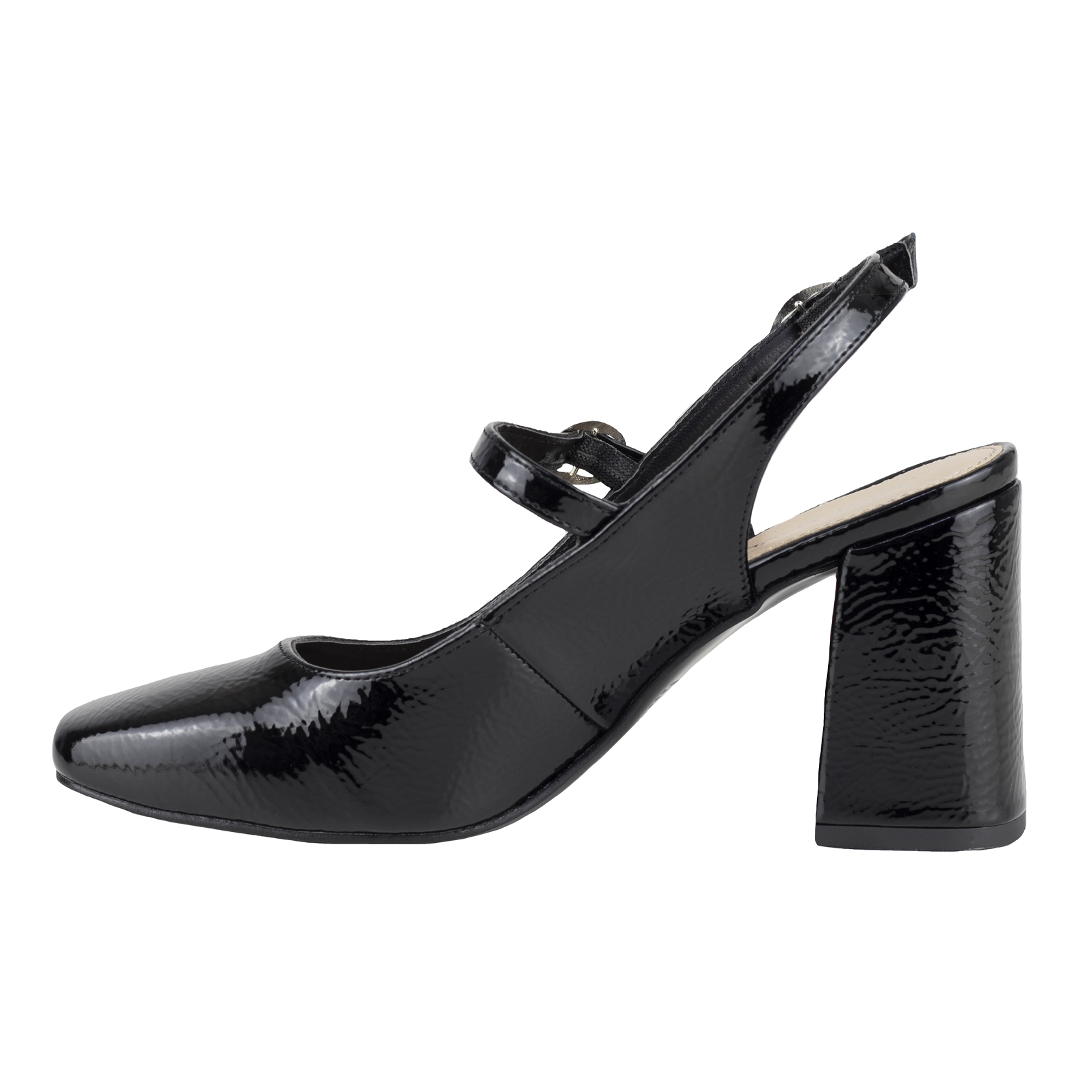 Zapato De Tacon Alto Negro Charol Para Mujer Lady Paulina 37402 +9CM