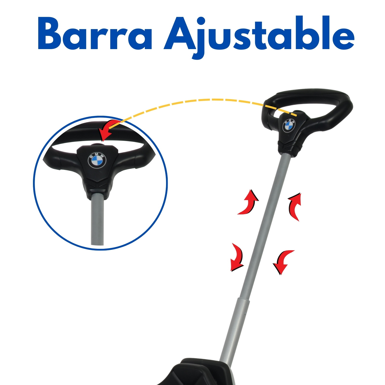 BMW Z4 Carro Montable Para Niños y Bebes - Función 3 En 1 Carriola, Camina o Monta - Coche Con Música y Claxon - Blanco