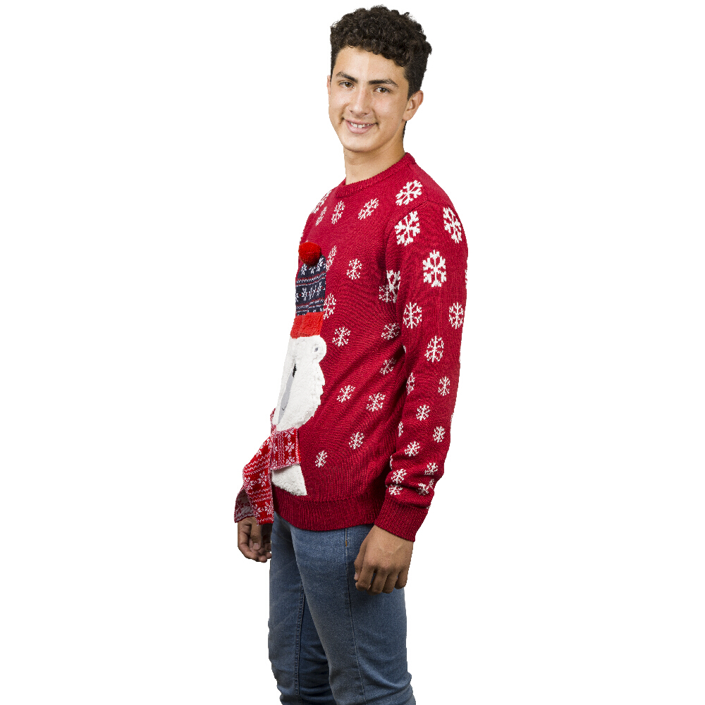 Suéter Navideño Para Hombre Uggly Sweater Oso Polar Navideño 