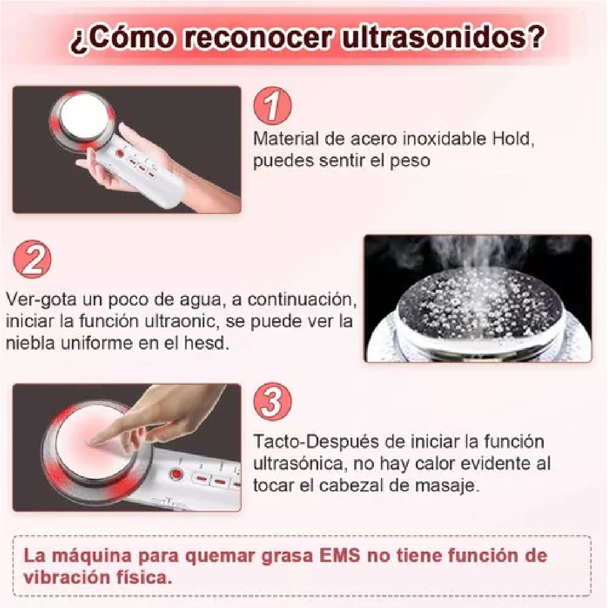 Masajeador Ultrasónica de Cavitación 3 en 1 Masajeador Multifuncional
