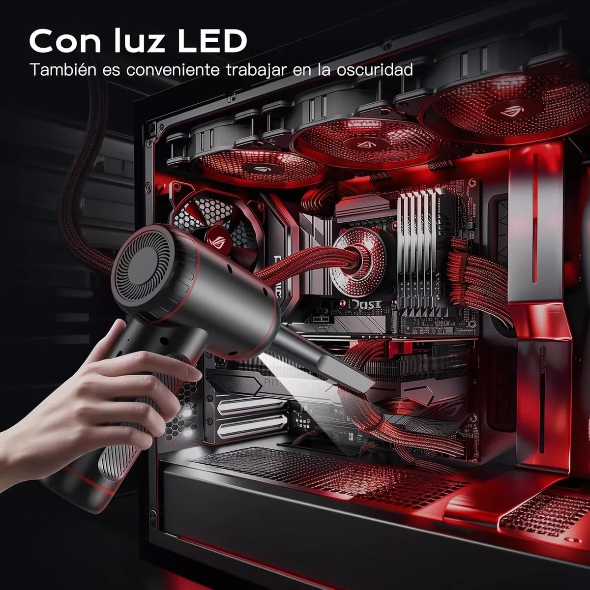Kit Limpieza Pc Inalámbrico Aire Soplador Plumero Portátil