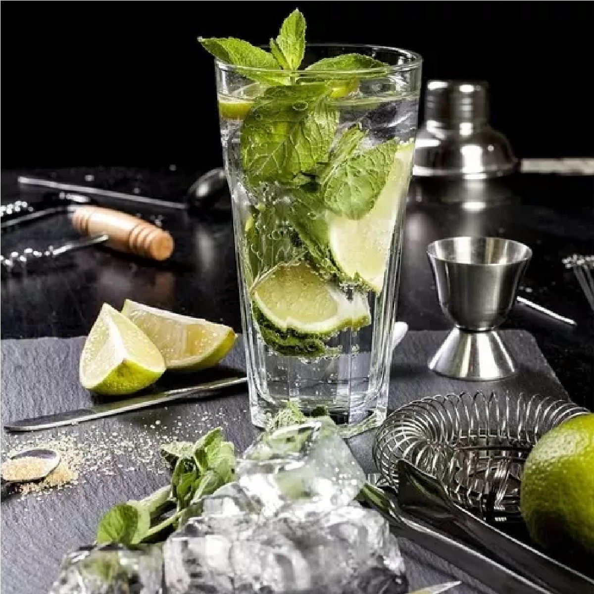 Kit De Cocteleria 14 Piezas , Accesorios Para Bar 750ml