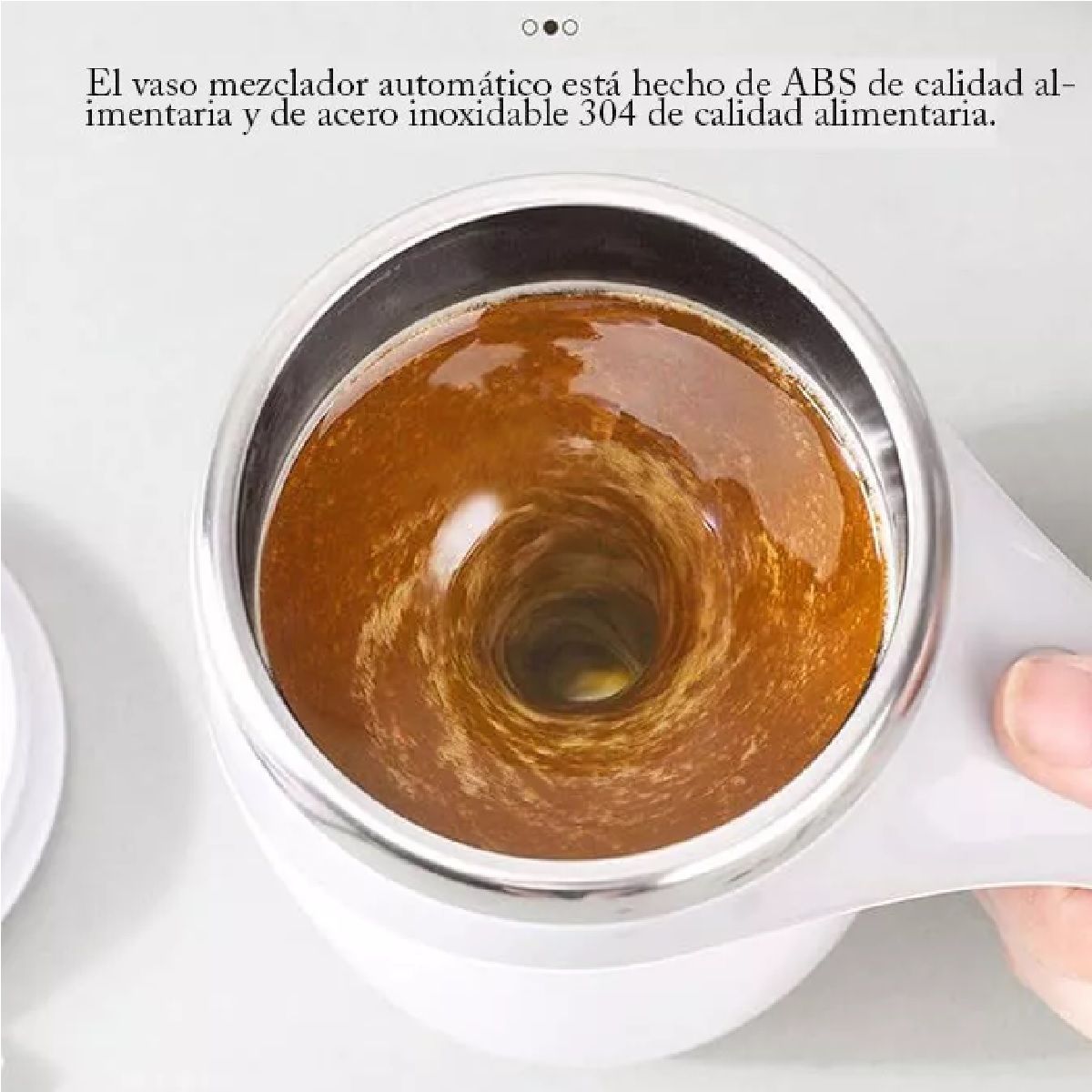 Vaso Termico Café De Acero Inoxidable Calor/frí 12oz Blanco