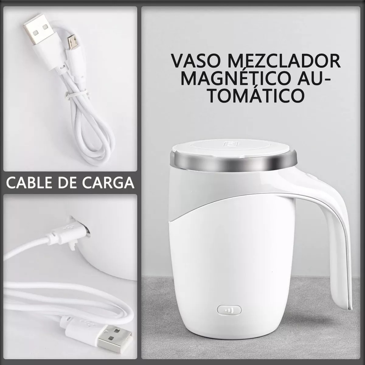 Vaso Termico Café De Acero Inoxidable Calor/frí 12oz Blanco