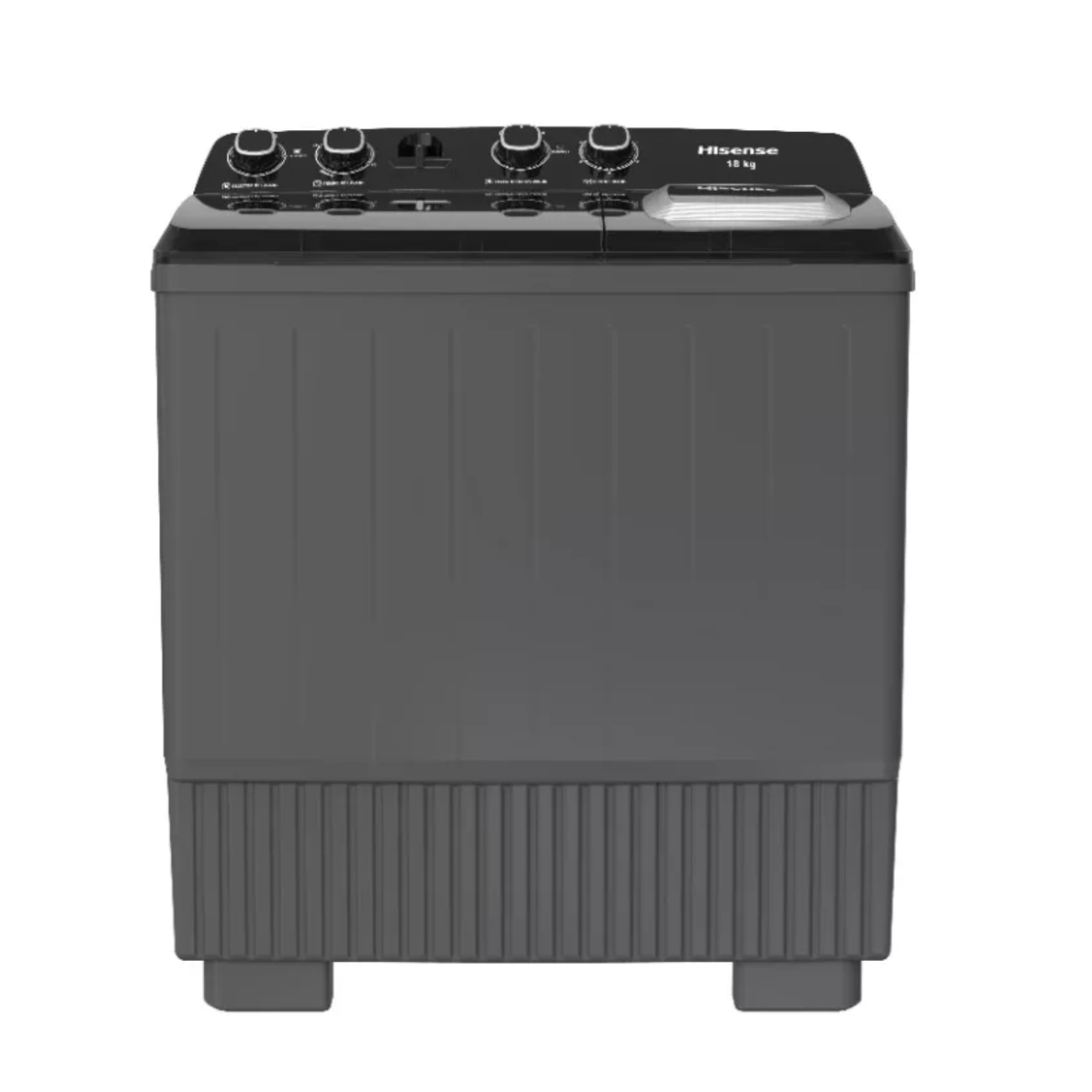 Lavadora de 18Kg dos tinas negro Hisense WSA1804P​