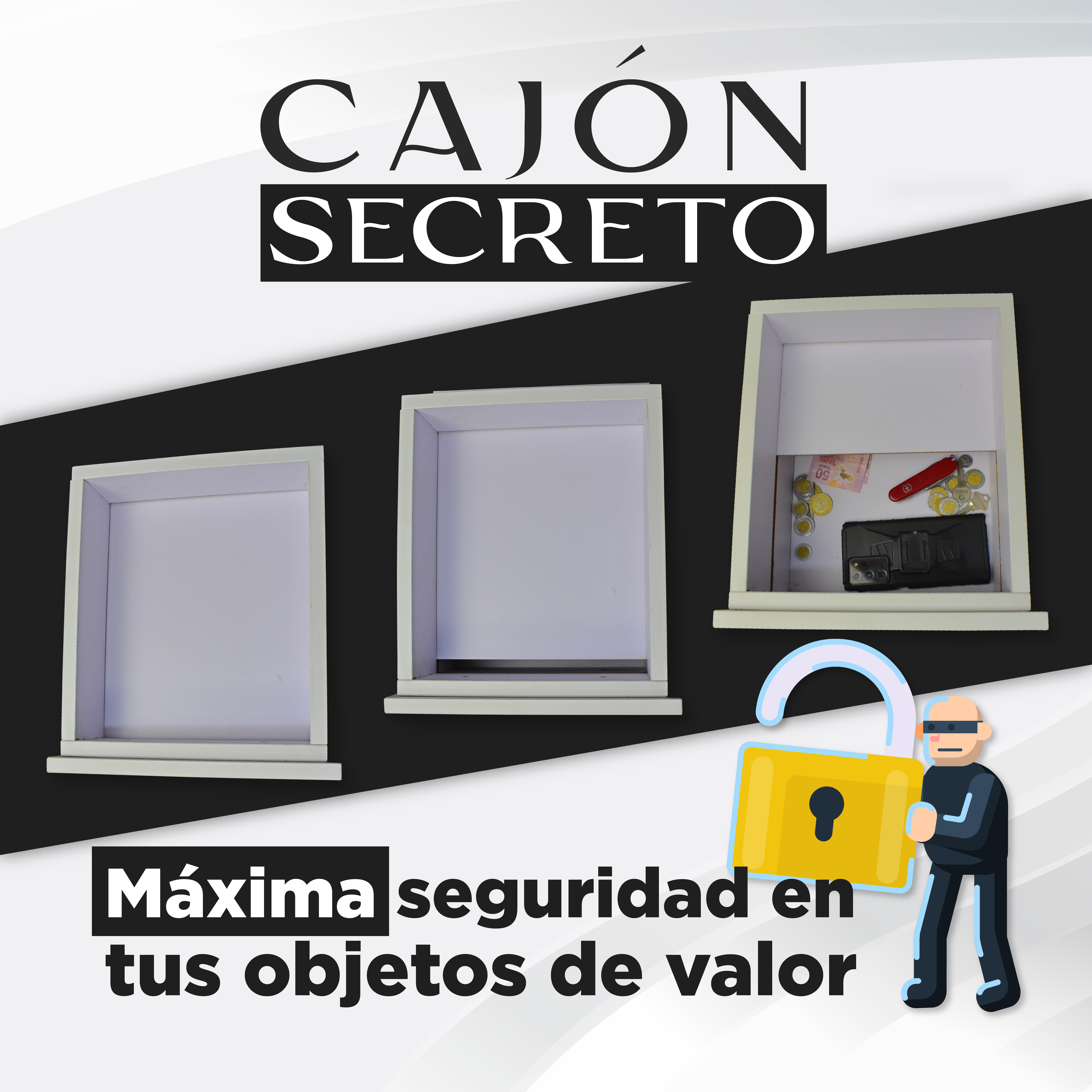 Escritorio Con Cajón Secreto Compartimento Oculto Hogare