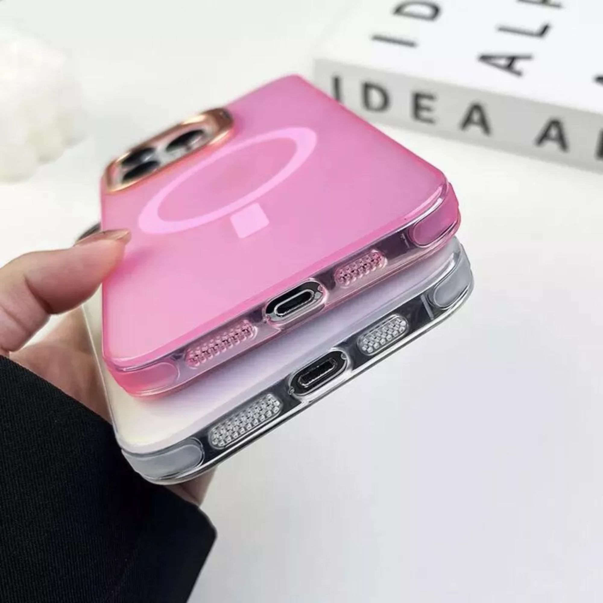 Funda Case Tornasol Soporte Premium Para iPhone 16 Magsafe Para Iphone 16 pro max Color Morado
