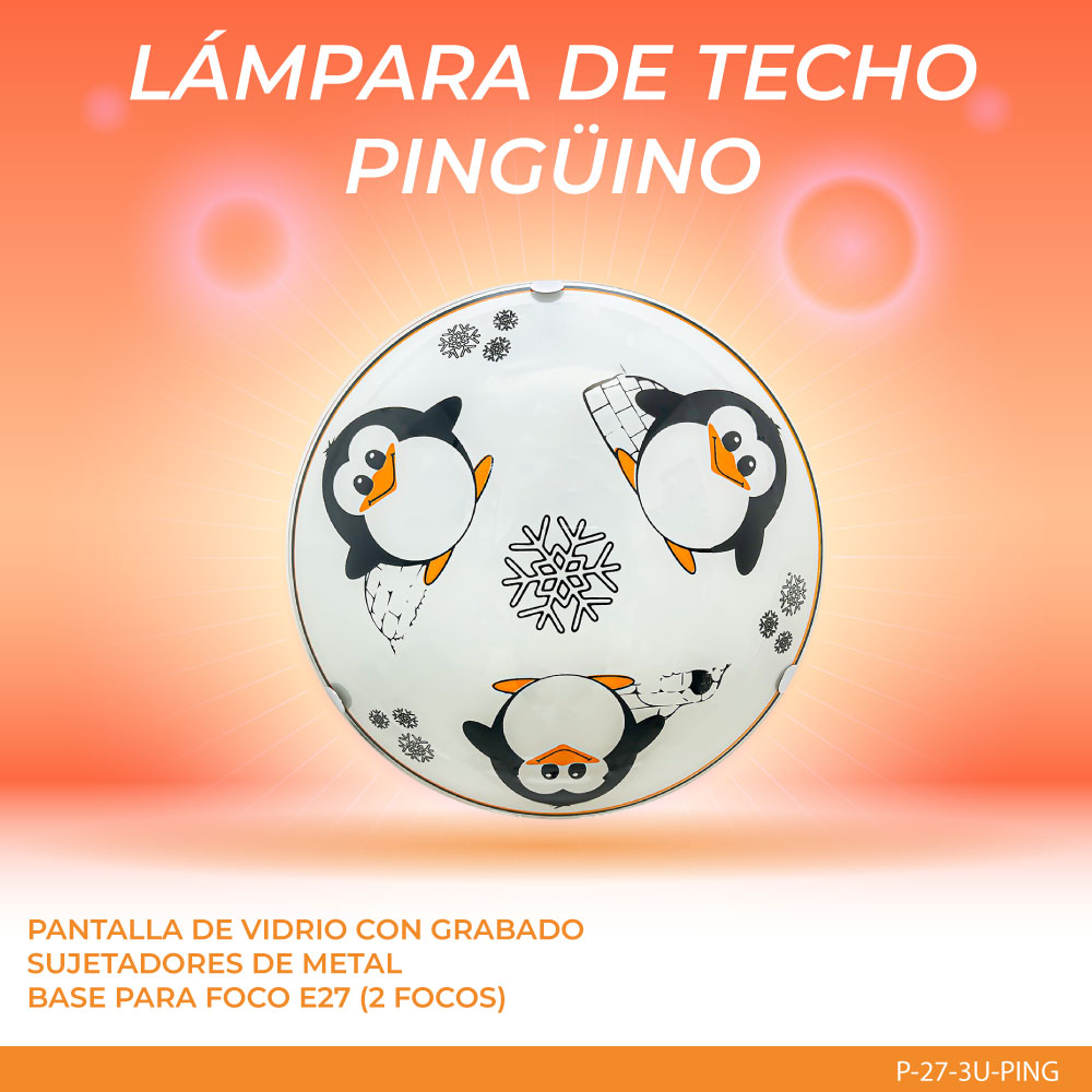 Lámpara infantil de techo  Mil Luces Pingüino