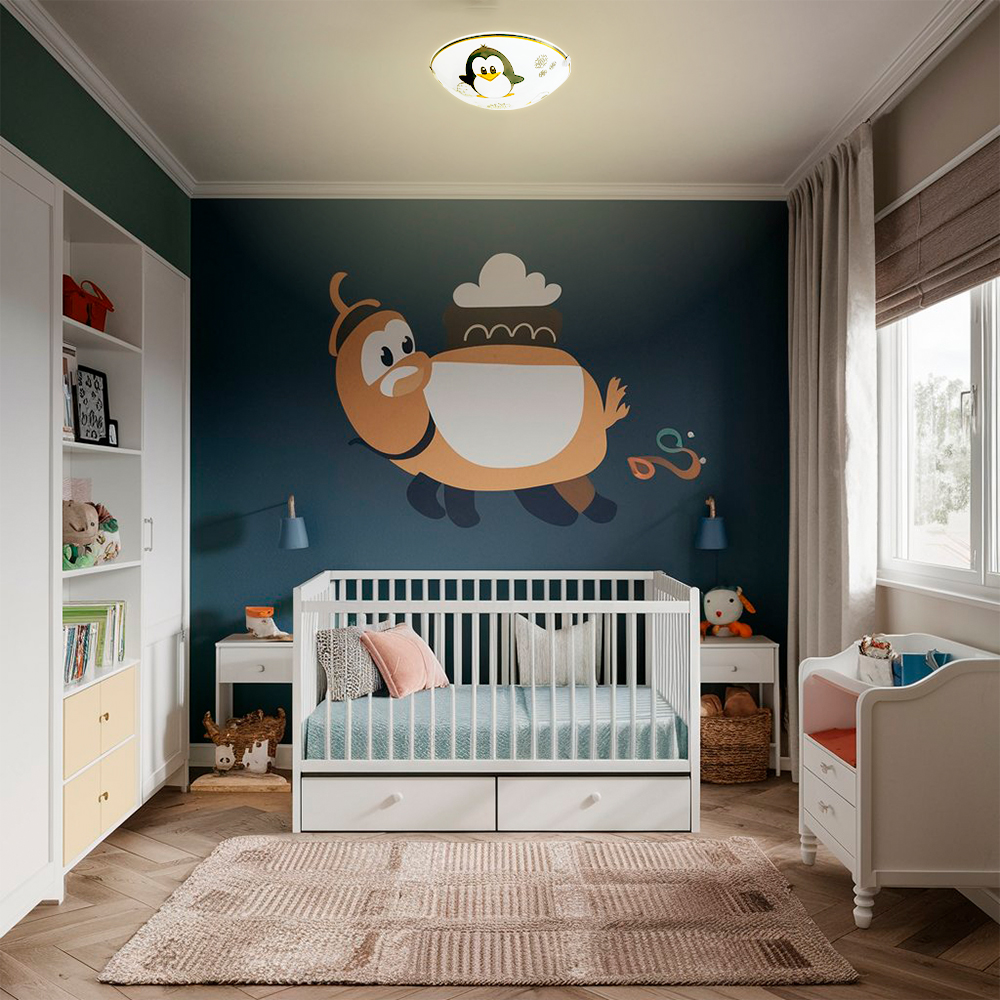 Lámpara infantil de techo  Mil Luces Pingüino