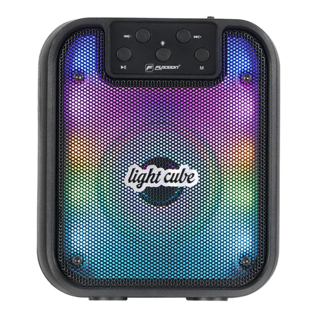 Bocina Portátil Fussion ISP-3043 Light Cube 3" 5 000W P.M.P.O ENDY1