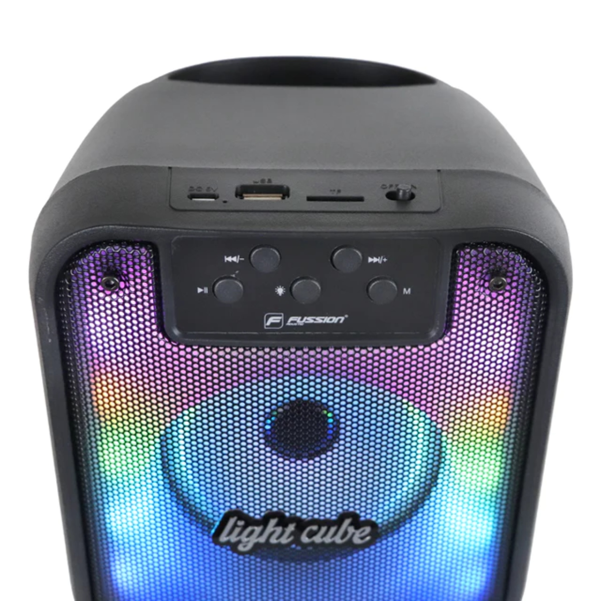 Bocina Portátil Fussion ISP-3043 Light Cube 3" 5 000W P.M.P.O ENDY1