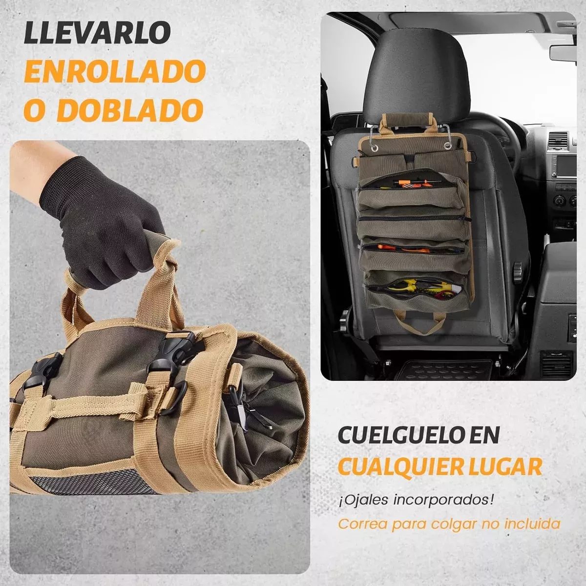 Bolsa Portaherramienta Organizador De Herramienta Enrollable